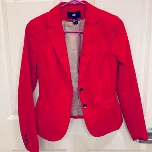 Fitted H&M Blazer reddish-orange color